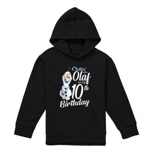 Frozen Childrens/Kids Chillin Like Olaf 10th Birthday Pullover Hoodie / Navy